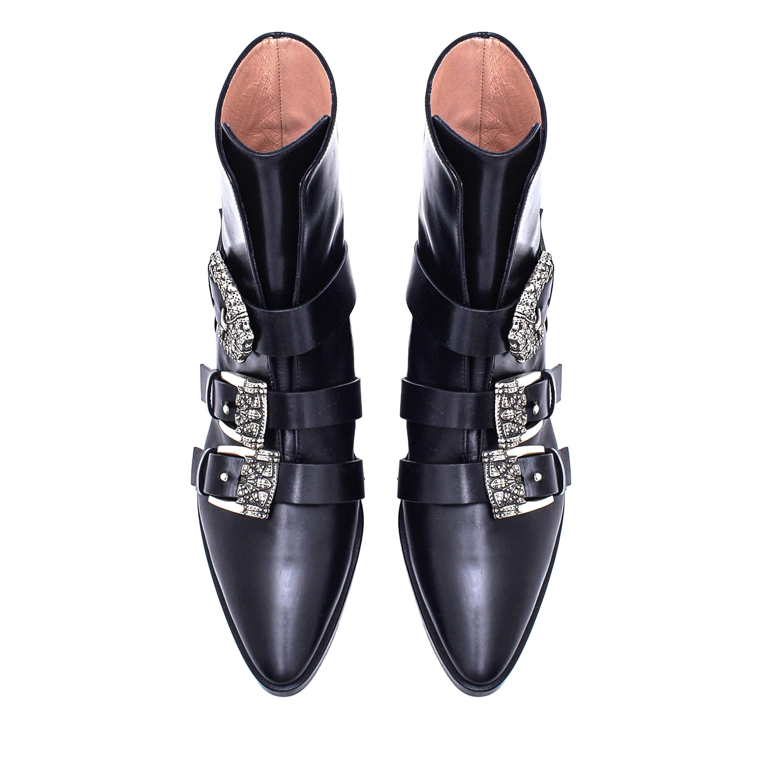 Etro - NEW Black Leather Decorative Side/Buckle Ankle Boots / 38